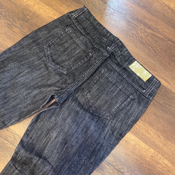 Y2K SOUTH POLE COLLECTION DARK BLACK SKINNY DENIM JEANS SZ 7 - Picture 7 of 10